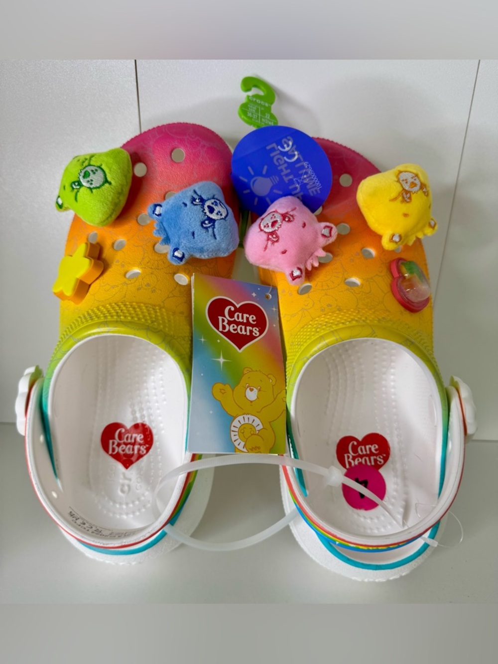 Care Bears Crush Light Up Crocs Women’s Size 6 NWT